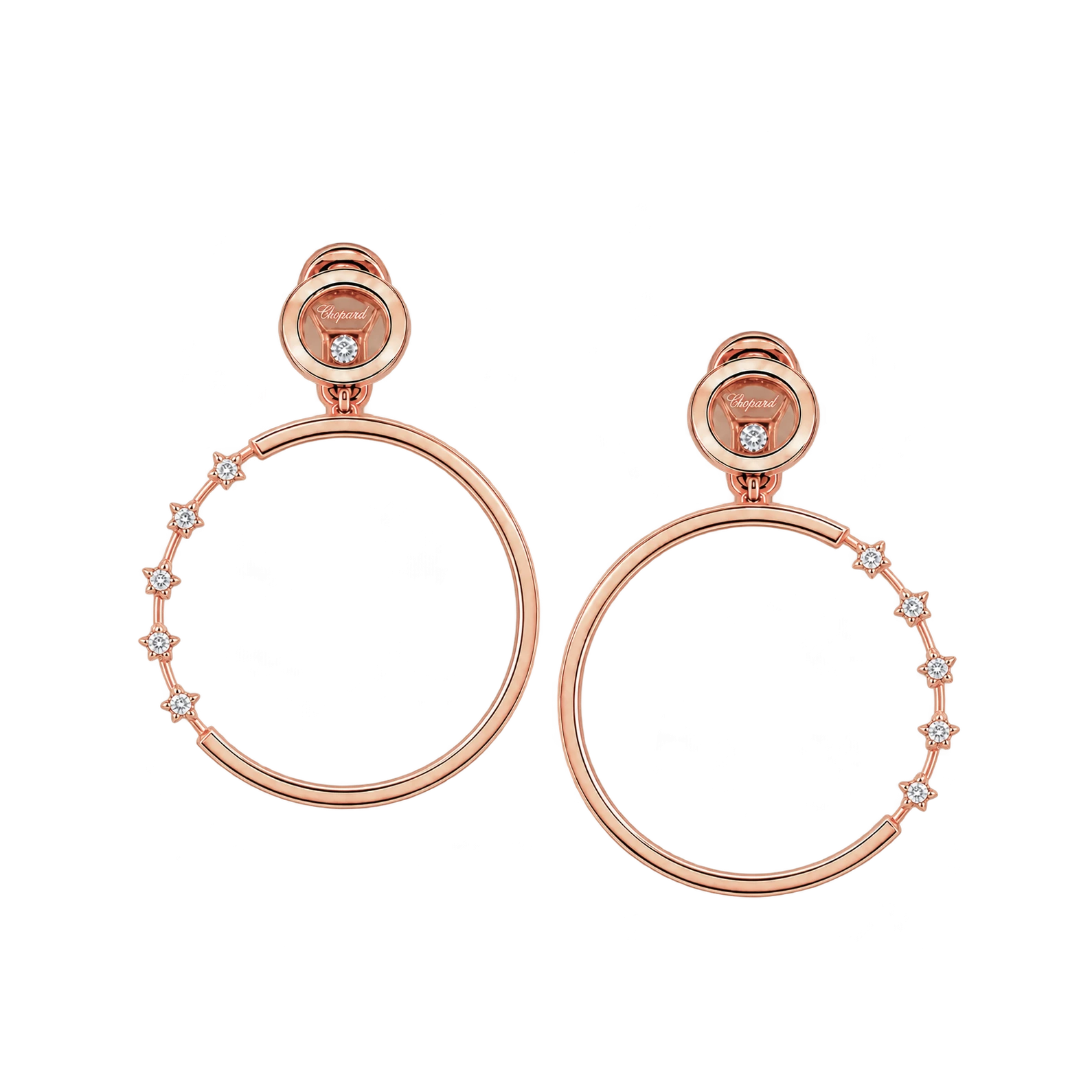 Chopard Happy Diamonds Hoop Stars Earrings
